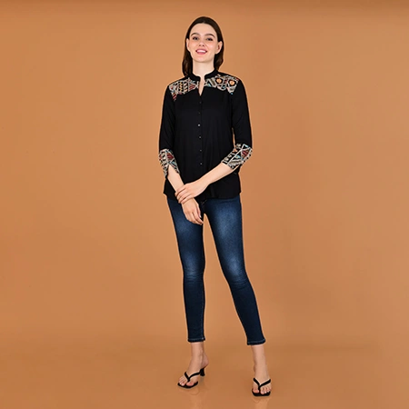  Model Photography in Delhi for Black Top